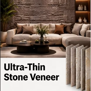 Revestimiento de Piedra de PU Ultrafino, Resistente a la Humedad y al Moho, Fácil de Limpiar, <span class=keywords><strong>para</strong></span> Paneles de Pared Interiores de Casas Tropicales - Product Image 1