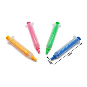 Plastic Empty Syringe Needle Candy Toy For Liquid Fruit Jam & Chocolate Cream