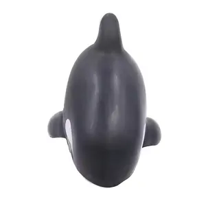 High Quality Factory Custom Logo Killer Whale Shape Stress Ball Promotional PU Foam Animal Stress Ball