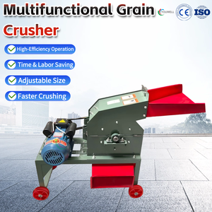 Nouvelle machine à moudre les céréales 300-500 kg/h, maïs, blé, soja |   Broyeur d'aliments pour animaux de ferme à tamis réglable 3 kW Haute productivité - Product Image 3