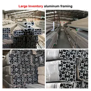 Profilé en aluminium extrudé industriel 40x40 6063 t5, fente en t robuste pour cadre en aluminium industriel