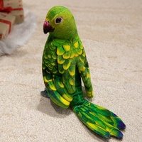 Jouets en peluche personnalisés ODM colorés d'animaux de la faune du zoo, super doux, en coton PP et maille, vente en gros pour enfants, poupées en peluche de perroquet