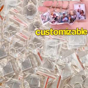 سلسلة مفاتيح أكريليك مخصصة الشكل مع صورة، هدية يدوية الصنع، قلادة، إطار صور أكريليك شفاف، سلسلة مفاتيح عصرية - Product Image 4