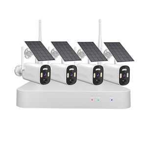 Cámara DE SEGURIDAD Solar para exteriores 2K 4MP WiFi inalámbrico NVR Kit sistema de seguridad para el hogar CCTV <span class=keywords><strong>Set</strong></span> 4CH 4-Cam Kit con visión nocturna en color - Product Image 1