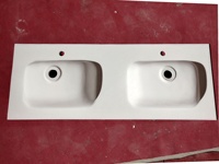 Éviers de comptoir modernes à surface solide de haute qualité Résine composite acrylique personnalisée pour hôtel Utilisation directe en usine