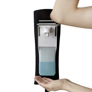Distributeur <span class=keywords><strong>mural</strong></span> de savon mousse et de désinfectant pour les mains à commande au coude, 1000 ml, en métal, pour usage hospitalier - Product Image 2