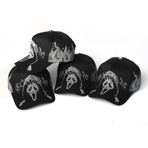 EN STOCK Gorra de Béisbol de 5 Paneles con Parche Metálico de Estrella de Calidad Original de Barbas Hats para Halloween, Bordada con Pedrería - Product Image 1