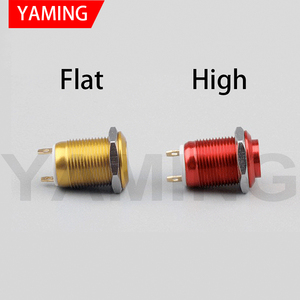 Botón a prueba de agua para reinicio momentáneo, botón de Metal de oxidación redondo alto/plano, botón de arranque de coche, bocina, altavoz, campana, 12mm - Product Image 4