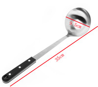 Spatule de cuisine longue en plastique pour wok avec louche à soupe et spatule ajourée en acier inoxydable