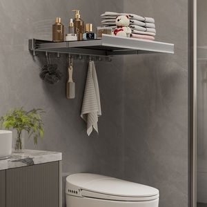 Verkauf neu Heim Trockengestell Balkon Teleskoptrockengestell perforationsfrei Trocknungsnetz Raumeinsparung Einzel 60 cm Aluminium - Product Image 6