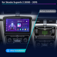 Junsun-Reproductor de DVD para coche, radio estéreo con Android, Carplay, para Skoda Superb 2 2008-2015