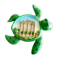 Résine personnalisée Souvenir touristique 3d Tortue de mer Tortue Italie Souvenir Aimant de réfrigérateur