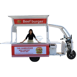 Carrito de Comida Eléctrico Multifuncional de Material Reforzado para Venta Ambulante de Comida Rápida, Pinchos, Desayunos y Negocios en Mercados Nocturnos - Product Image 4