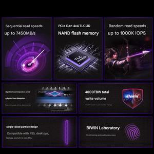 Baiwei X570 2TB Solid State Drive 1t 2TB 4TB M.2 NVMe PCIe 5.0 M2 Laptop Desktop SSD 4t. - Product Image 4