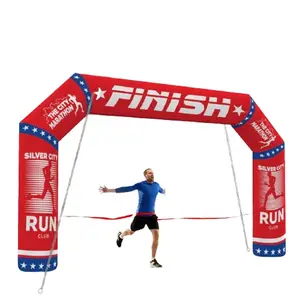 Custom Outdoor Party Blower Advertising Sports Running With Inflatable Arch For Finish Line Events