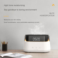 Nouveau design, diffuseur d'huiles essentielles électrique USB en plastique, humidificateur innovant à simulation de flamme, fonction minuterie, veilleuse domestique