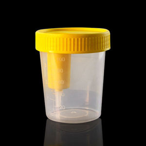 Vaso de plástico desechable estéril para muestras de orina de 100 ml con tapa para la recolección de muestras médicas - Product Image 2