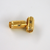 Conector Coaxial SMA Hembra a Prueba de Agua Gold Factory Barrel RF, Adaptador de Conector Doble SMA Hembra