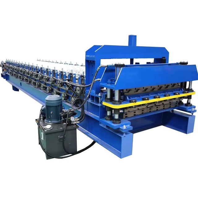 Roof Tile Metal TR4 TR5 PV4 PV5 Roof Steel Wall Cladding Construction Double Layer Sheet  Making Machine