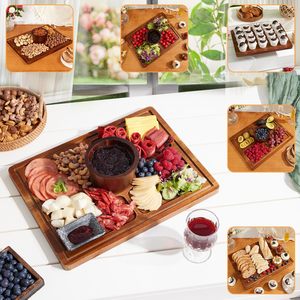 Acacia Wood Tall <b>Cake</b> <b>Stand</b> With Acrylic Cover Dessert Display Tray For Party Bakery Use - Product Image 2