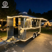 Usa Vente Chariot de Nourriture Mobile en Acier Inoxydable Camion de Nourriture OEM pour Assaisonnement Plante Fruits Matière Première Chariot de Café Européen