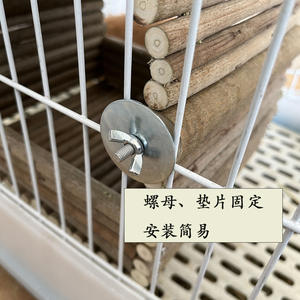 Gabbia per Conigli e Criceti Kathson Ecologica e Traspirante, Extra Large, con Tunnel per Arrampicarsi, Scala Flessibile in Legno, Trasportino per Animali - Product Image 4