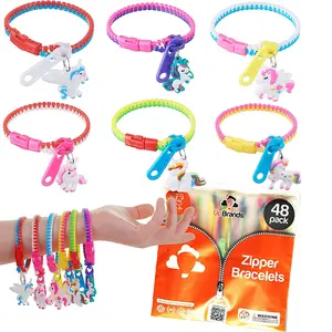 Einhorn Geschenke für Kinder Reiß verschluss Armbänder Bulk Set Kit für Einhorn Geburtstags feier Goodie Taschen Freundschaft Einhorn Armbänder