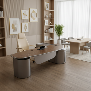Escritorio de Oficina Inteligente con Sensor de Luz, Altura Ajustable, Forma de L, Muebles de Oficina Modernos y de Lujo - Product Image 1