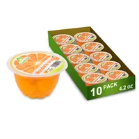 Harga Pabrik Oranye Mandarin Kaleng Bergizi 4Oz Cangkir Buah Langsung Kaleng Mandarin Oranye Dalam Sirup dengan Cangkir Plastik