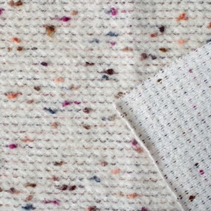 25 nuovi produttori di Design tessuto di alta qualità in lana di Mohair <span class=keywords><strong>viola</strong></span> bianca a pois in maglia di tessuto per soprabito abito - Product Image 6