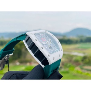High Quality <b>Timer</b> Luxurious Watch Ceramic Case 24mm Rubber Strap Automatic Mechanical Movement Power Reserve Daily Wear Men's - Product Image 5