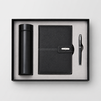 Coffret cadeau de luxe N2001 : Carnet en cuir, stylos, logo personnalisé, cadeau d'entreprise, coffret cadeau d'entreprise avec bouteille d'eau