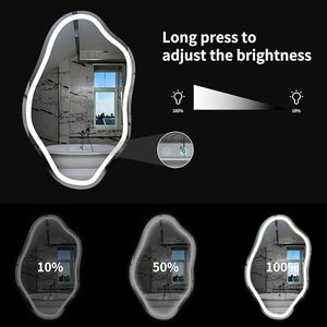 Đám mây không thường xuyên led phòng tắm Gương đèn chống sương mù Dimmable có thể điều chỉnh 3 màu sắc cri90 + nút cảm ứng thắp sáng phòng tắm - Product Image 4