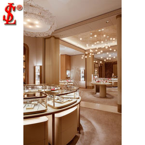 Vitrine à bijoux moderne en acier inoxydable, armoire en verre trempé en arc, vitrine à bijoux - Product Image 5