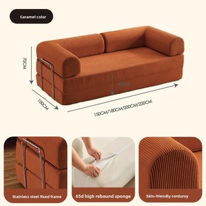 छोटे अपार्टमेंट के लिए कारखाने थोक मॉड्यूलर सोफा कपड़े असबाब के लिए रहने वाले कमरे के किराये के लिए - Product Image 5