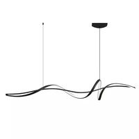 Luminaire suspendu LED linéaire en aluminium fait main de haute qualité, forme ondulée, CRI>90, pour cuisine et salle à manger