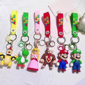 Porte-clés Super Mario en gros, série de dessins animés, en caoutchouc 3D, impression UV, écologiques, mignons, pour sacs et voitures - Product Image 2
