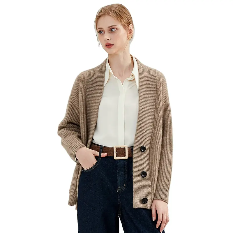 Sweater coat female autumn and winter cashmere cardigan new cashmere sweater