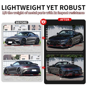 Kit carrosserie en fibre de carbone sèche style BraBs pour Mercedes SL SL43 63 R232 : Lame avant, lame arrière et jupes latérales - Product Image 2