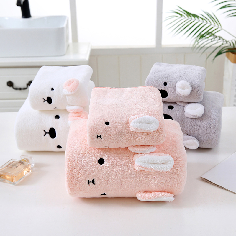 ORANGLES Microfiber Quick-Dry Bath Towel Set – Soft Absorbent Baby-Grade Knitted Roll Pattern Towels for Home Use - high resolution display - Image 2 of 4 | perfect for office | California | Free Shipping ORANGLES