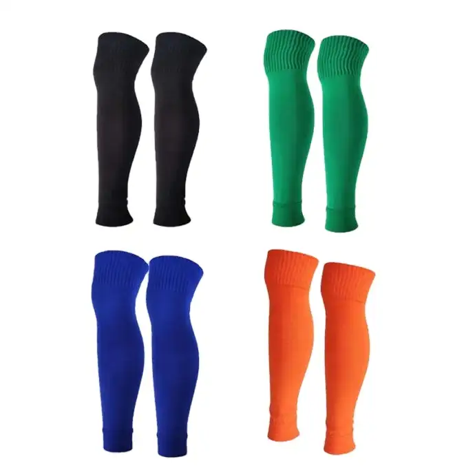 Meias de compressão para meias, logotipo personalizado de alta qualidade, meias americanas de futebol, sem pé, mangas de compressão