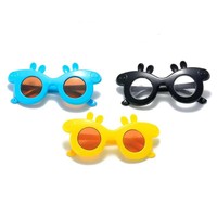 Mignon fleur ours rond bébé Pet lunettes de soleil polarisées Bend logo personnalisé Pet lunettes de soleil en vrac enfants lunettes de soleil pour bébé pour enfants