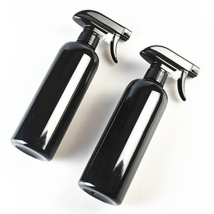 Bouteilles pulvérisatrices manuelles transparentes noires de 500 ml en PET vides pour le nettoyage domestique, les soins capillaires et le jardinage - Product Image 5