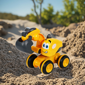 Juego <span class=keywords><strong>de</strong></span> Juguetes <span class=keywords><strong>de</strong></span> Excavadora <span class=keywords><strong>y</strong></span> Camión Volquete <span class=keywords><strong>de</strong></span> Plástico ABS Mini KSF con Fricción por Inercia para Edades <span class=keywords><strong>de</strong></span> 2 a 4 Años - Product Image 5