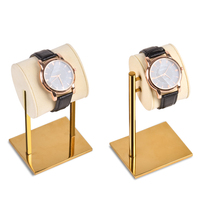 Présentoir de montre OEM de luxe Jinsky support d'oreiller de montre à fond métallique avec différentes couleurs porte-bracelet de conteneur de bijoux