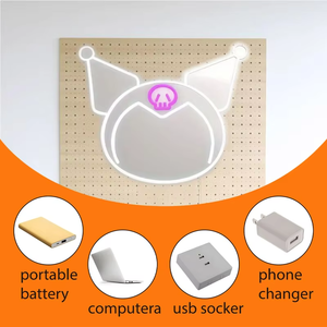 Trending Kuromi Anime Neon Mirror <b>Sign</b> - Customized Dimmable Kawaii Wall Mirror Light for Shop Decoration - Product Image 3