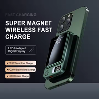 Fabricant en gros de mini-batterie externe portable 5000 mAh avec écran LED, charge rapide magnétique sans fil, alimentation pour téléphones
