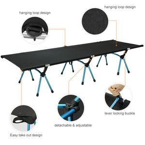 Equipo para Exteriores, Cama Plegable Portátil de Aleación de Aluminio 7075 Ultraligera, Altura Ajustable, Cama de Campaña - Product Image 2