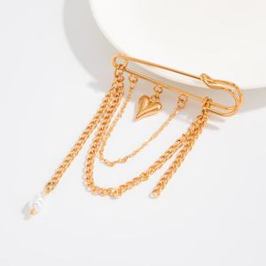 Broches tendance à plusieurs couches avec pampilles en forme de cœur/étoile <span class=keywords><strong>pour</strong></span> femmes, broches tendance <span class=keywords><strong>pour</strong></span> femmes, accessoires de <span class=keywords><strong>costume</strong></span> <span class=keywords><strong>pour</strong></span> soirée, bijoux de mode, cadeaux - Product Image 5