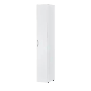 <span class=keywords><strong>Armario</strong></span> moderno de una sola puerta para ahorrar espacio con acabado blanco y estantes ajustables de 7 compartimentos para dormitorio de apartamento - Product Image 1